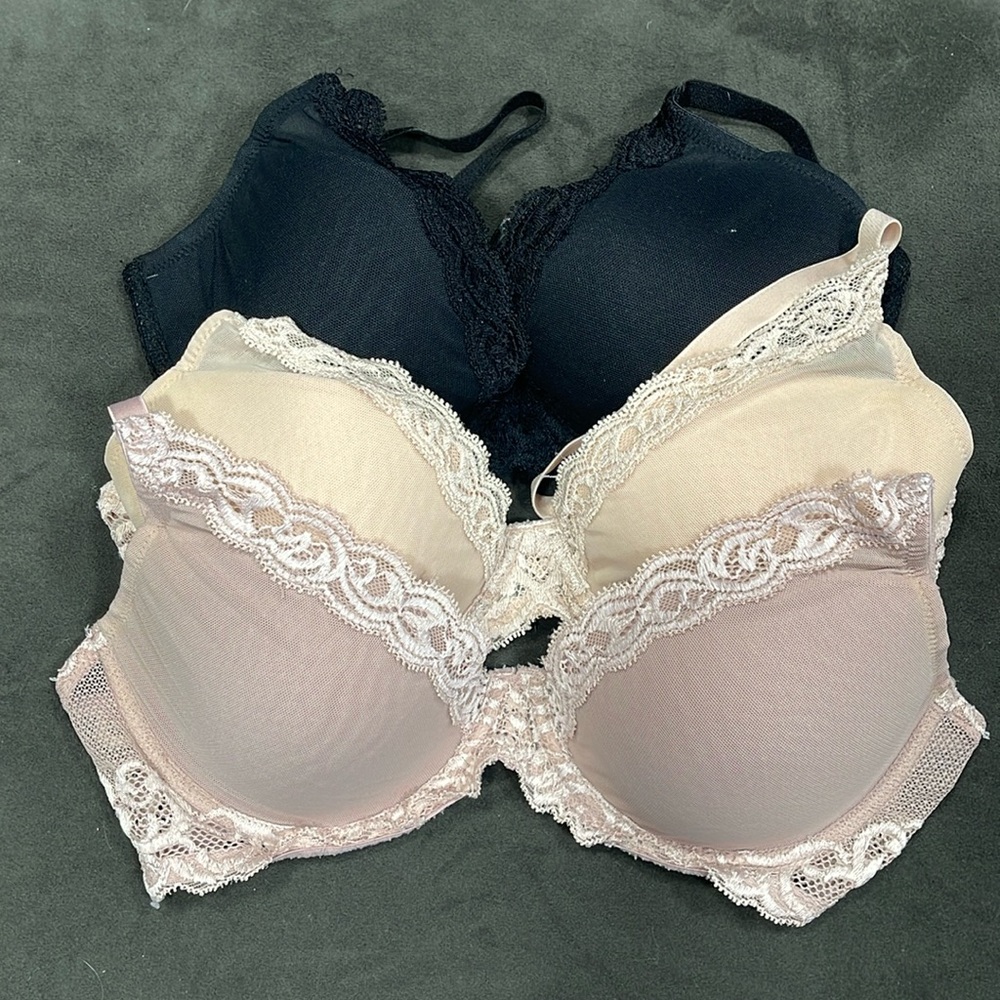 Natori Feathers Plunge Tee shirt Bras 32DD
